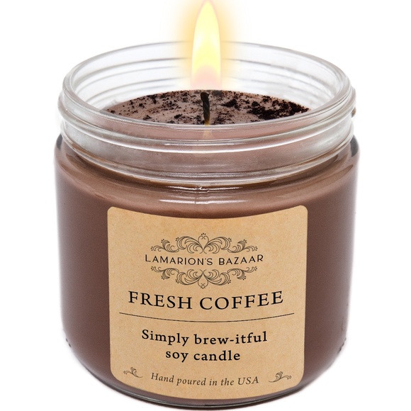 FRESH COFFEE - Freshly Brewed Coffee Scented Candle -100% soy- Made to Order - Picture 1 of 3